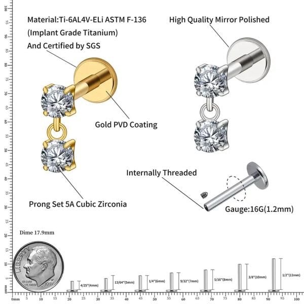 İthal Titanyum Piercing