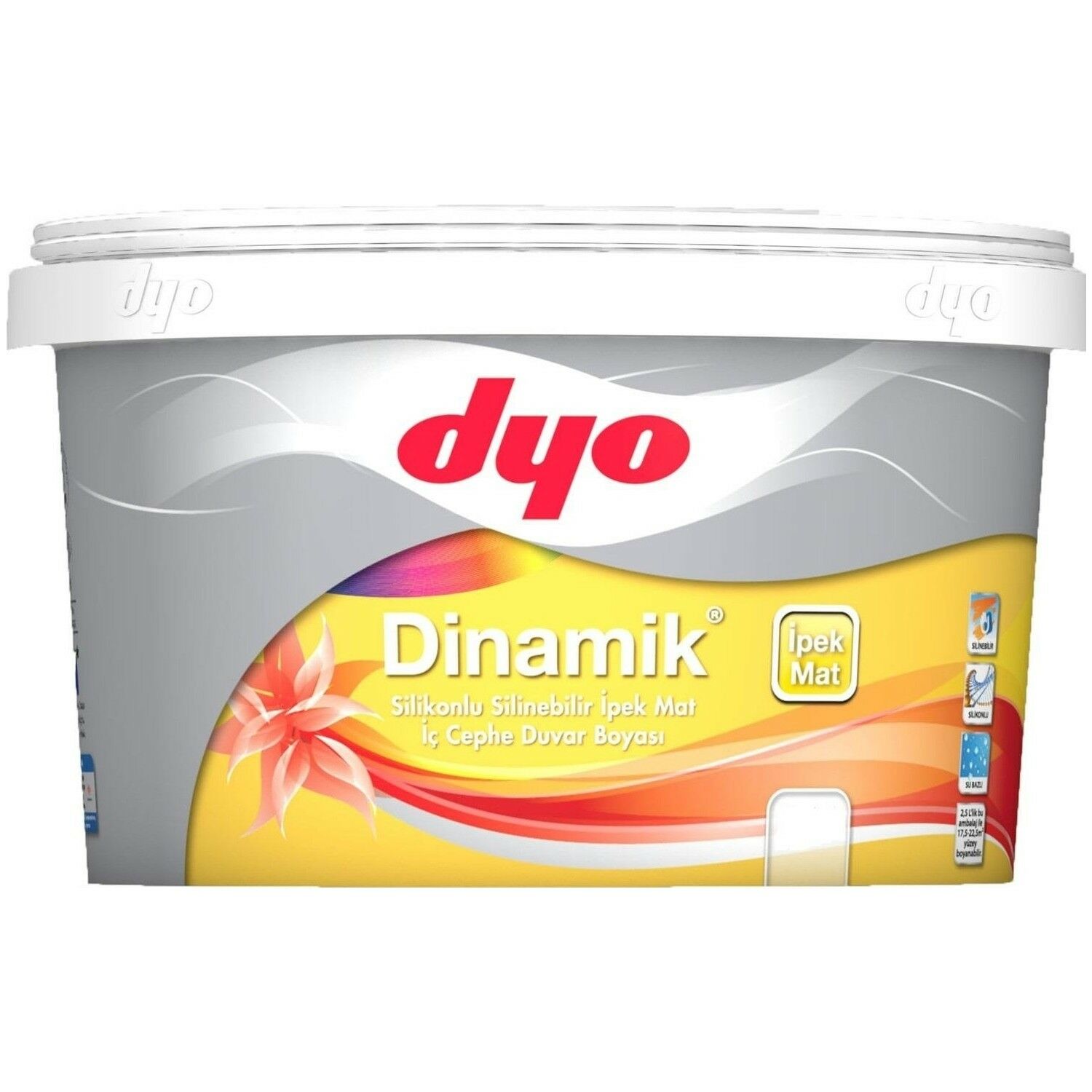Dyo Dinamik Silikonlu Silinebilir Ipek Mat Iç Cephe Boyası 15 Lt Renk: Güz KOD:2090