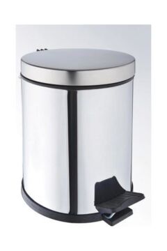 MAXIFLOW 5 Litre Pedallı Çöp Kovası **Paslanmaz Gövde*