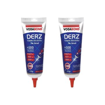 Vodabond Hazır Derz Dolgusu 400 gr 2'li Beyaz + Derz Kazıyıcı