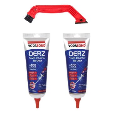 Vodabond Hazır Derz Dolgusu 400 gr 2'li Beyaz + Derz Kazıyıcı