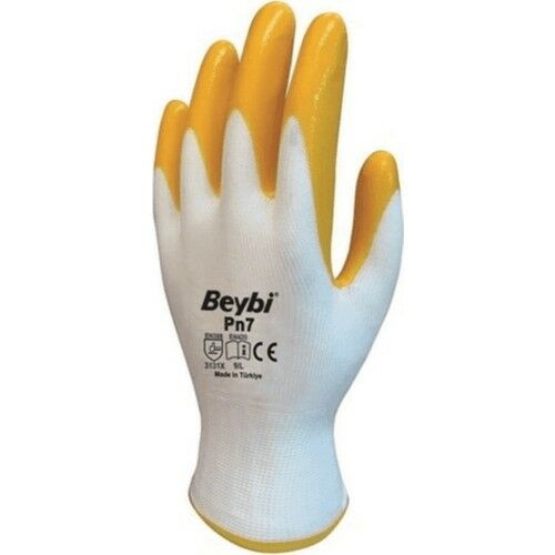 BEYBİ PN-7 Nitril Eldiven Sarı 10 Beden - 5 Çift