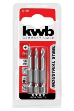 Kwb Bits Uç Seti 3 Parça Endüstriyel PH 2 50 mm