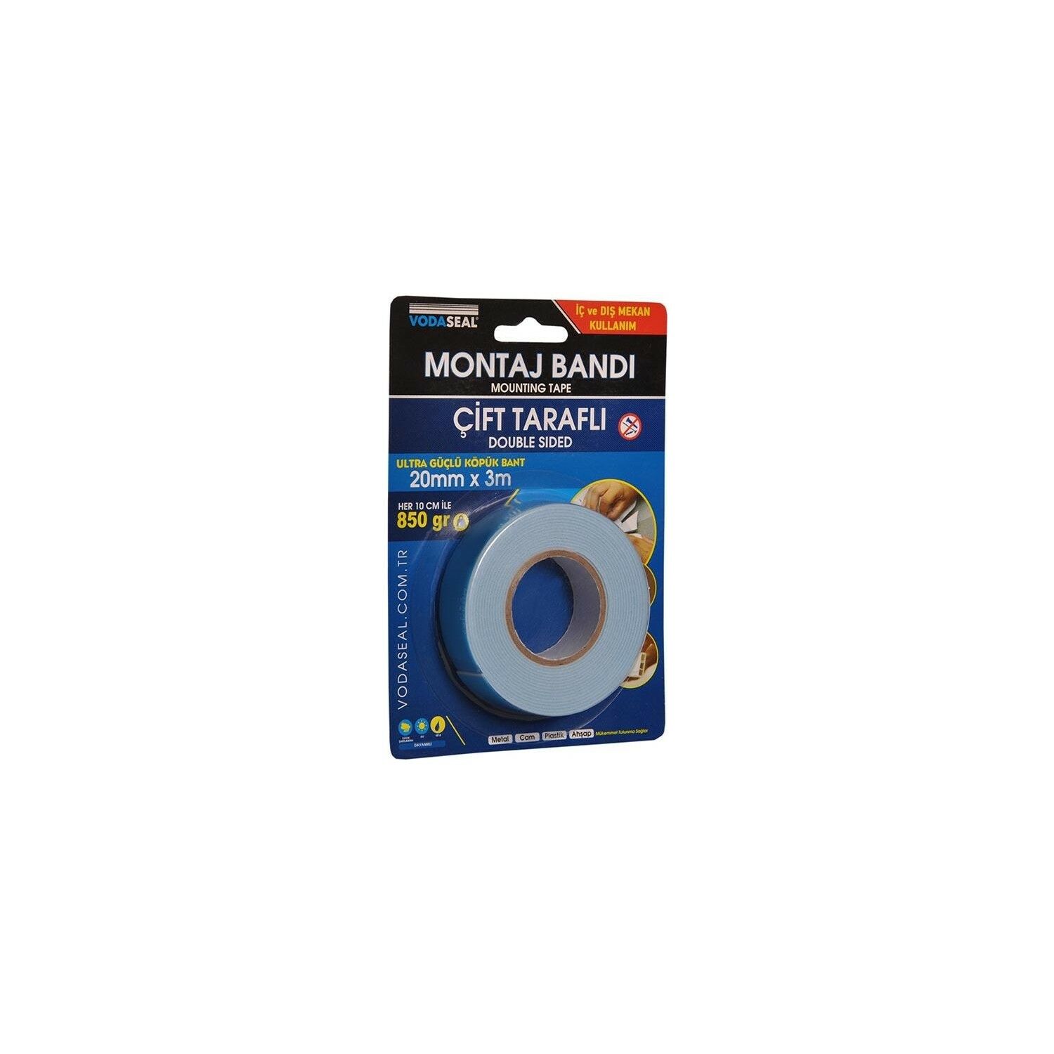 ÇİFT TARAFLI MONTAJ BANDI 20X3 MT.