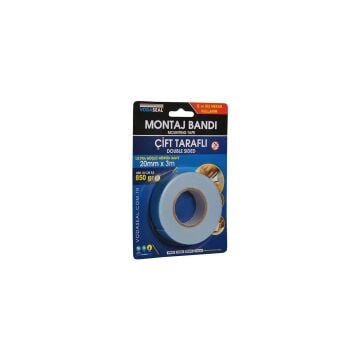 ÇİFT TARAFLI MONTAJ BANDI 20X3 MT.