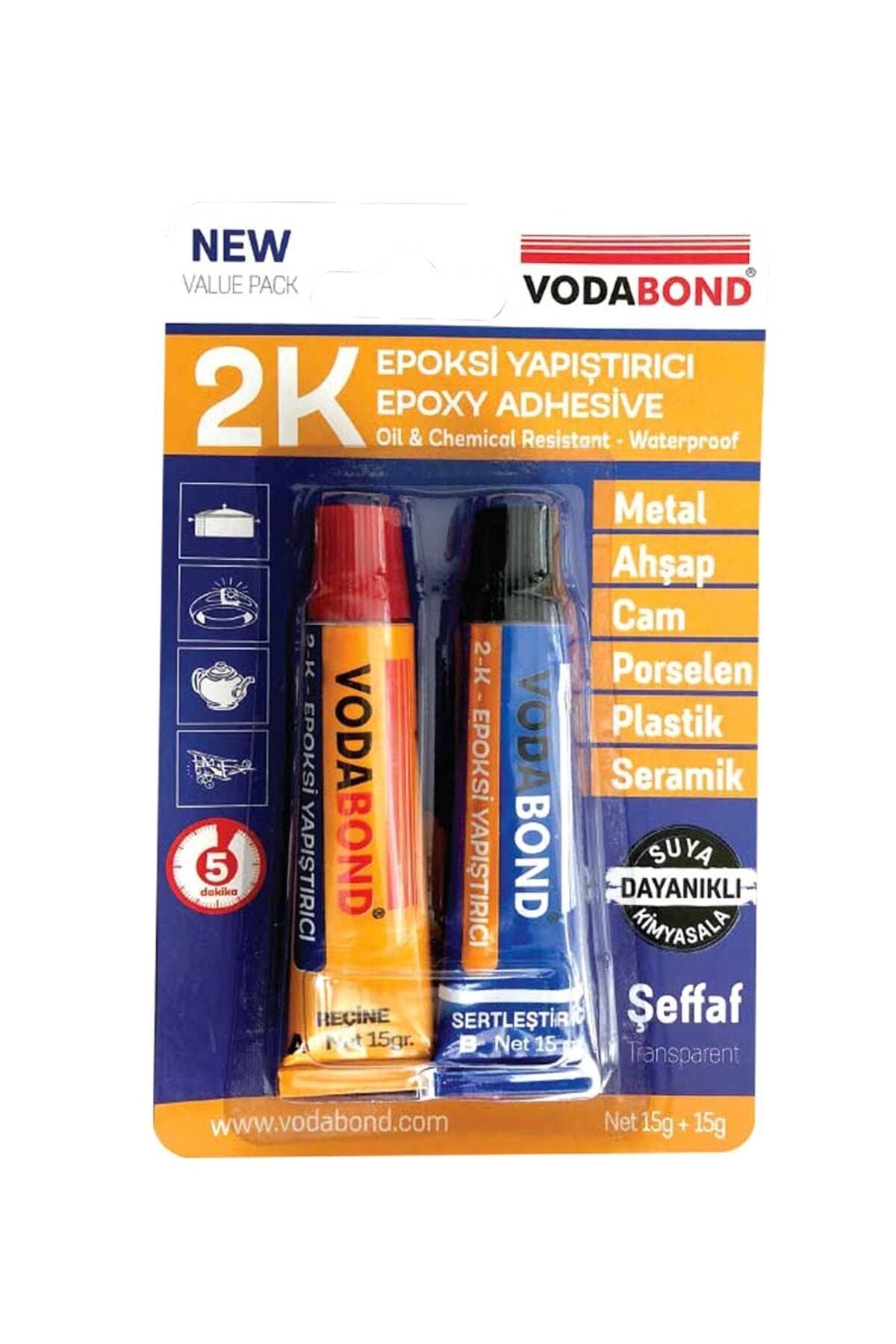 Vodabond 2K Rapid Epoxy Yapıştırıcı 30Gr