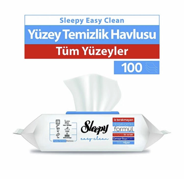 SLEEPY YÜZEY TEMİZLİK HAVLUSU ÇAMAŞIR SULU 100 LÜ