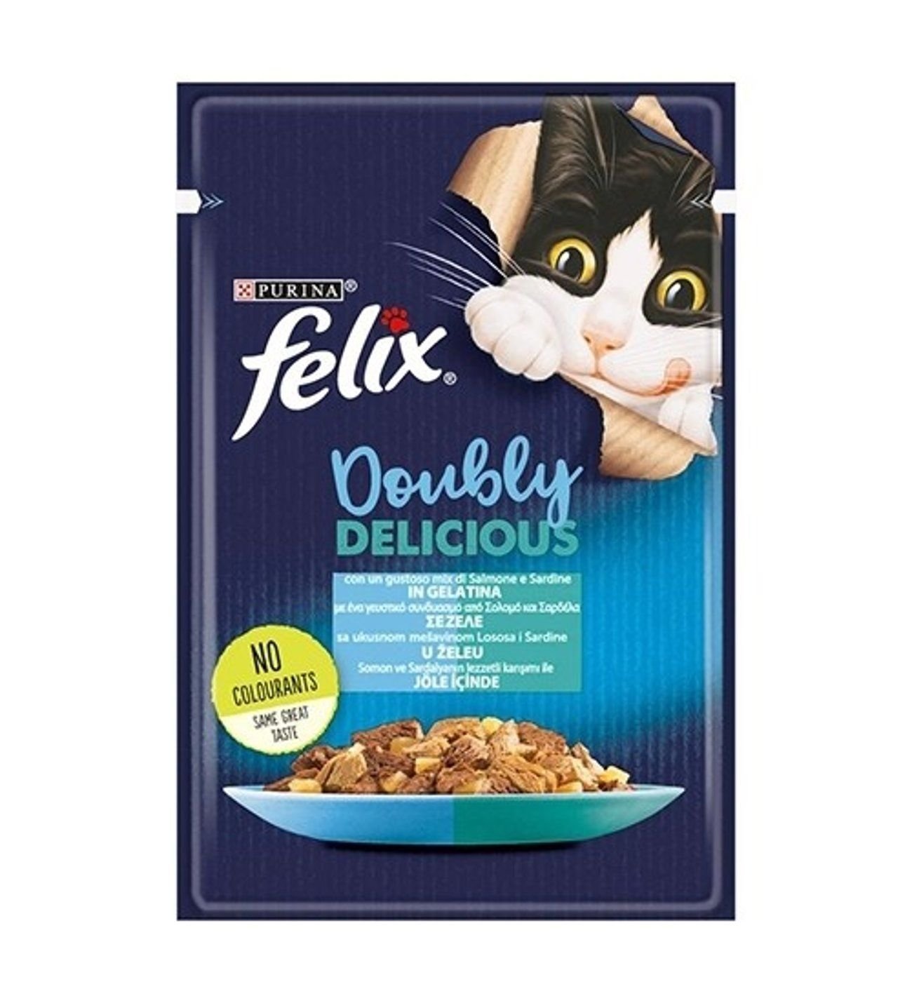 FELİX YAŞ KEDİ MAMASI SOMON&SARDALYA 85 GR