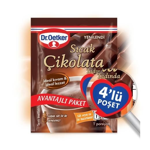 DR. OETKER SICAK  ÇİKOLATA 19 GR X 4 LÜ PAKET