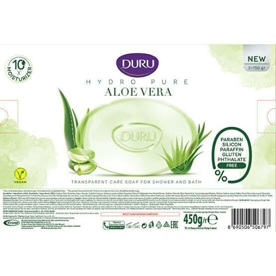 DURU HYDRO PURE SABUN 3X150 GR ALOE VERA