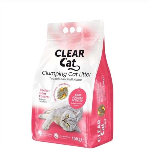 KEDİ KUMU CLEAR CAT TOPAKLAŞAN 5 KG PUDRALI