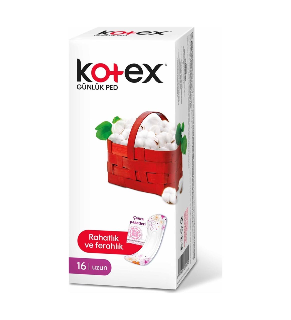 KOTEX GÜNLÜK PED UZUN 16 ADET PARFÜMLÜ