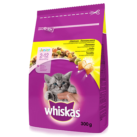 WHİSKAS KURU KEDİ MAMASI  300 GR TAVUKLU (YAVRU)