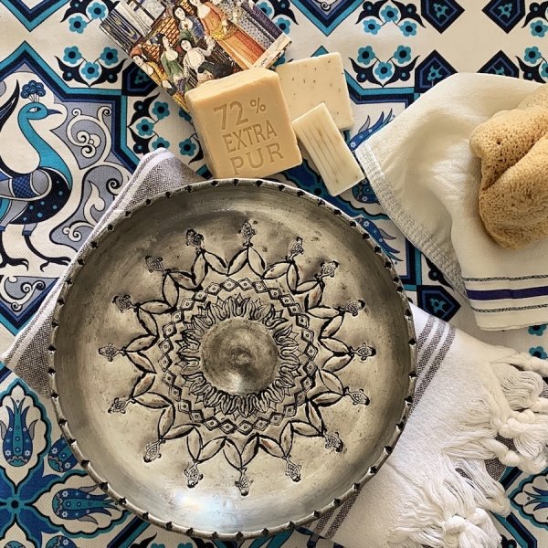 Matsya Bakır Hamam Tası