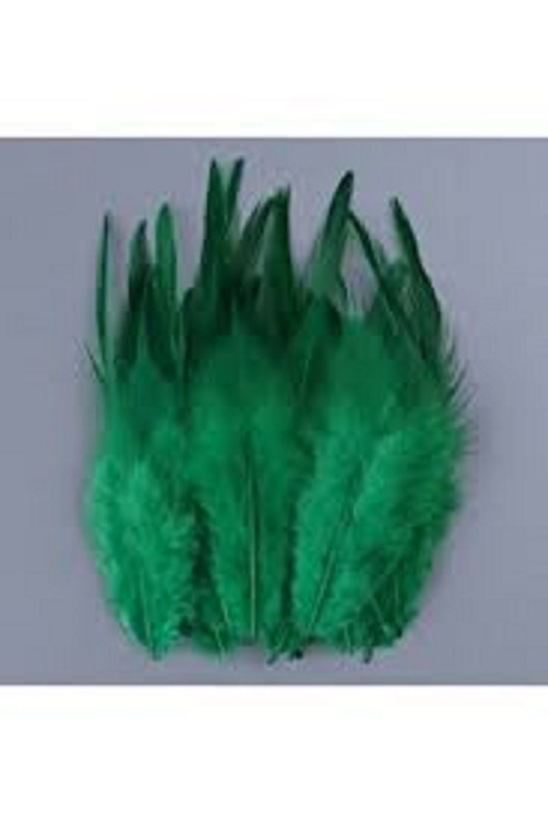 Yeşil Kuş Tüyü Süsleme 100 Adet