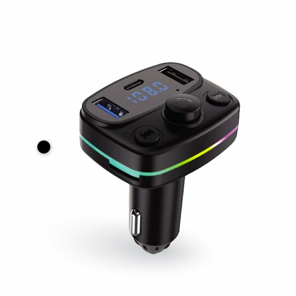 Acl - AFT-10 Wireless 1A USB TF Kartlı Araç İçi RGB Işıklı FM Transmitter