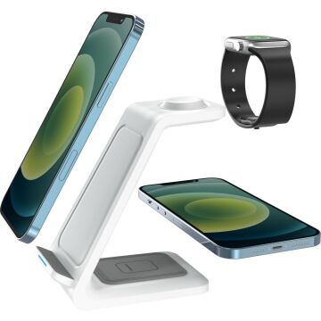 Acl Aw1 - 20w Iphone Watch / Android 3in1 Kablosuz Wireless Şarjlı Standı