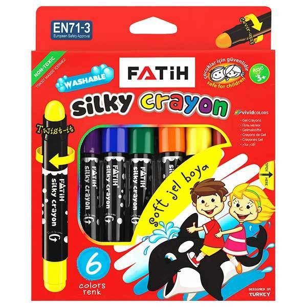 Fatih Silky Crayon Soft Jel Boya 6 Renk