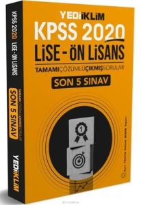 KPSS Lise Önlisans Son 5 Yıl Çıkmış Sorular Tamamı Çözümlü-Yediiklim Yayınları