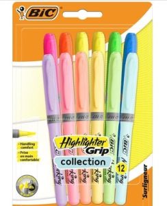 Bic Markıng Hıghlıghter Grıp Pastel 12 Li Blister