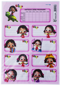 Keskin Color Okul Etiketi Niloya Ders Programlı 3 LÜ