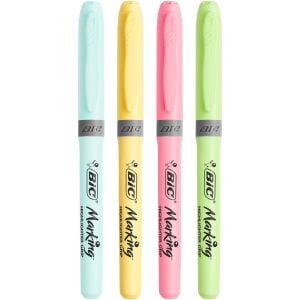 Bic Fosforlu Kalem Markıng Highlıghter Grip Pastel Renkler 4 LÜ
