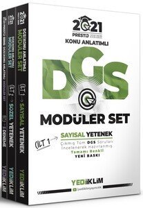 Yediiklim Yayınları 2021 Prestij Serisi DGS Konu Anlatımlı Modüler Set(Tamamı Renkli-3 Cilt)