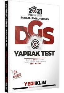 Yediiklim Yayınları 2021 Prestij Serisi DGS Çek Kopart Yaprak Test