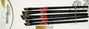 Rich Golden Art 500 Seri Yan Kesik 5'Li Set Fırça