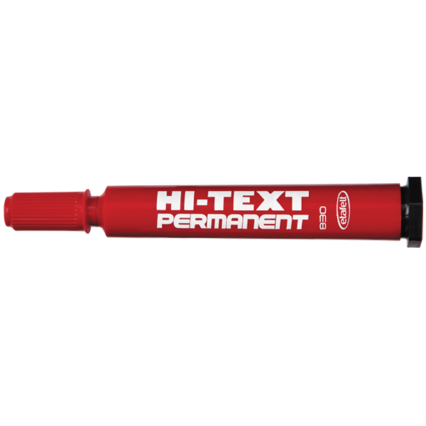 Hi-Text Markör Yuvarlak Uçlu Kırmızı 830PB