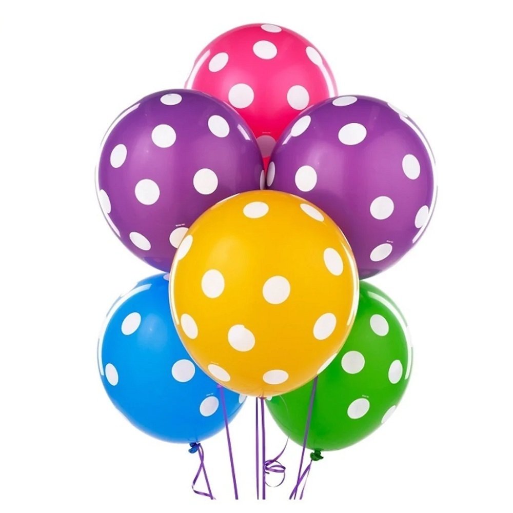 Balonevi Puantiyeli Balon Karışık Renkler 100'lü