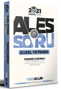 2021 Master Serisi Ales  Sözel Yetenek Tamamı Çözümlü Soru Bankası-Yediiklim Yayınları