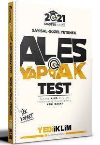 Yediiklim Yayınları 2021 Ales Sayısal Sözel Yetenek Çek Kopart Yaprak Test