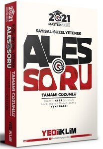 Yediiklim Yayınları 2021 Ales Sayısal Sözel Yetenek Tamamı Çözümlü Soru Bankası