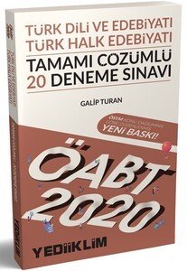 Yediiklim Yayınları 2020 ÖABT Türk Dili ve Edebiyatı Öğretmenliği Türk Halk EdebiyatıTamamı Çözümlü 20 Deneme Sınavı