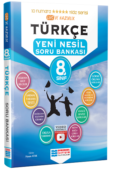 Evrensel İletişim 8. Sınıf Türkçe Video Çözümlü Soru Bankası Evrensel İletişim Yayınları