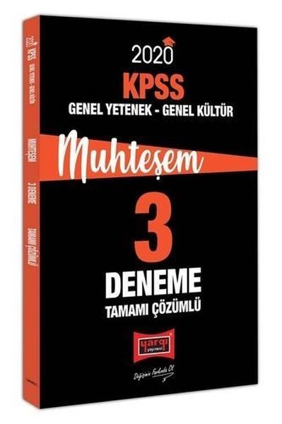 Yargı Yayınları 2020 KPSS Genel Yetenek Genel Kültür Muhteşem Tamamı Çözümlü 3 Deneme