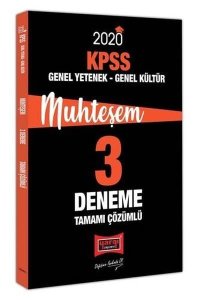 Yargı Yayınları 2020 KPSS Genel Yetenek Genel Kültür Muhteşem Tamamı Çözümlü 3 Deneme