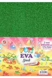 Puti Eva Yapışkanlı Simli Karışık Renk A4