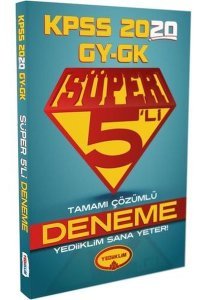 Yediiklim 2020 KPSS GKGY Tamamı Çözümlü Süper 5'li Deneme