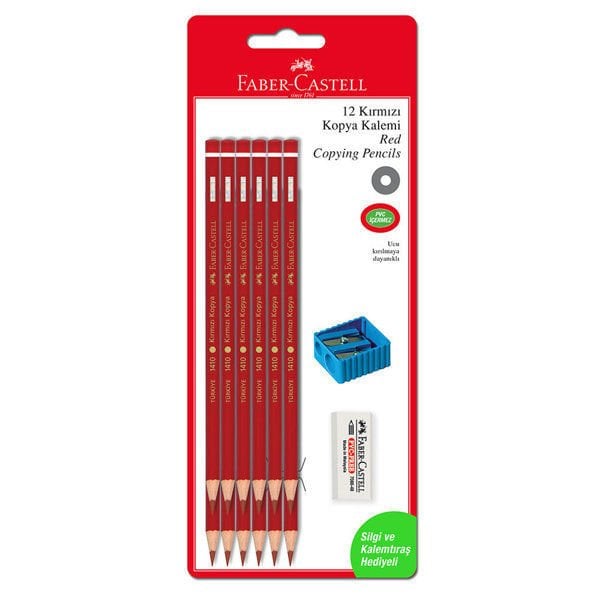 Faber Castell Blisterli Kırmızı Kurşun Kalem 12'li Set