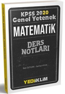 Yediiklim Yayınları 2020 KPSS Genel Yetenek Matematik Ders Notları