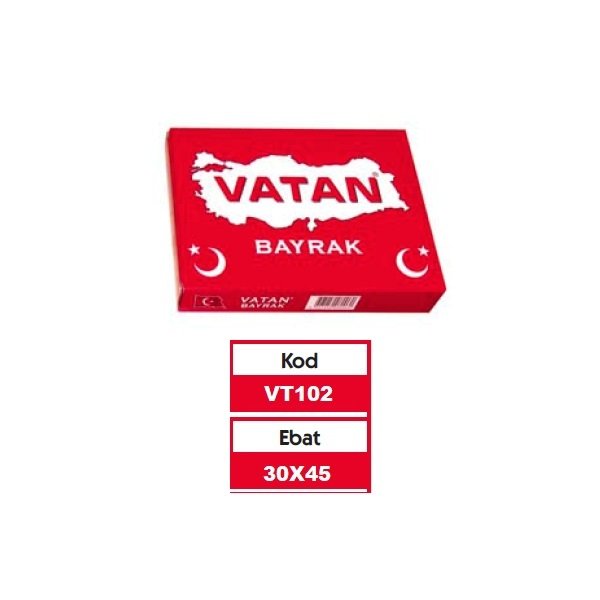Vatan Bez Bayrak Türk Bayrağı 30x45