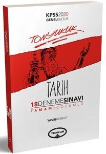 Yediiklim Yayınları 2020 KPSS Tonyukuk Tarih Tamamı Çözümlü 18 Deneme Sınavı