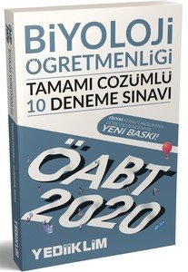 Yediiklim Yayınları 2020 KPSS ÖABT Biyoloji Öğretmenliği Tamamı Çözümlü 10 Deneme Sınavı