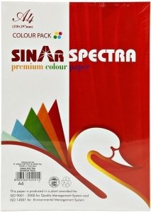 Sınar A4 Fosforlu Renkli Fotokopi Kağıdı 75gr. 100'lü (5 Renk Karışık)