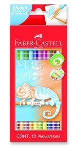 Faber Castell Bicolor Kuru Boya Kalemi 24 Renk