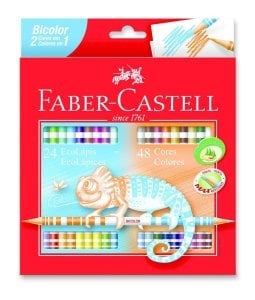 Faber Castell Bicolor Kuru Boya Kalemi 48 Renk