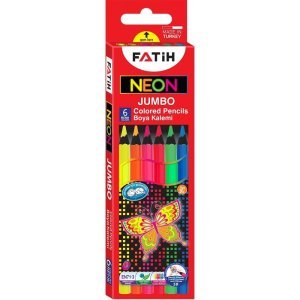 Fatih Neon Jumbo Kuru Boya 6 Renk Tam Boy (Grafit Çapı: 5)