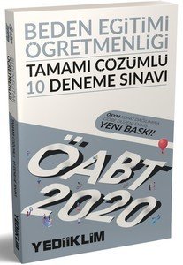 Yediiklim Yayınları 2020 KPSS ÖABT Beden Öğretmenliği Tamamı Çözümlü 10 Deneme Sınavı